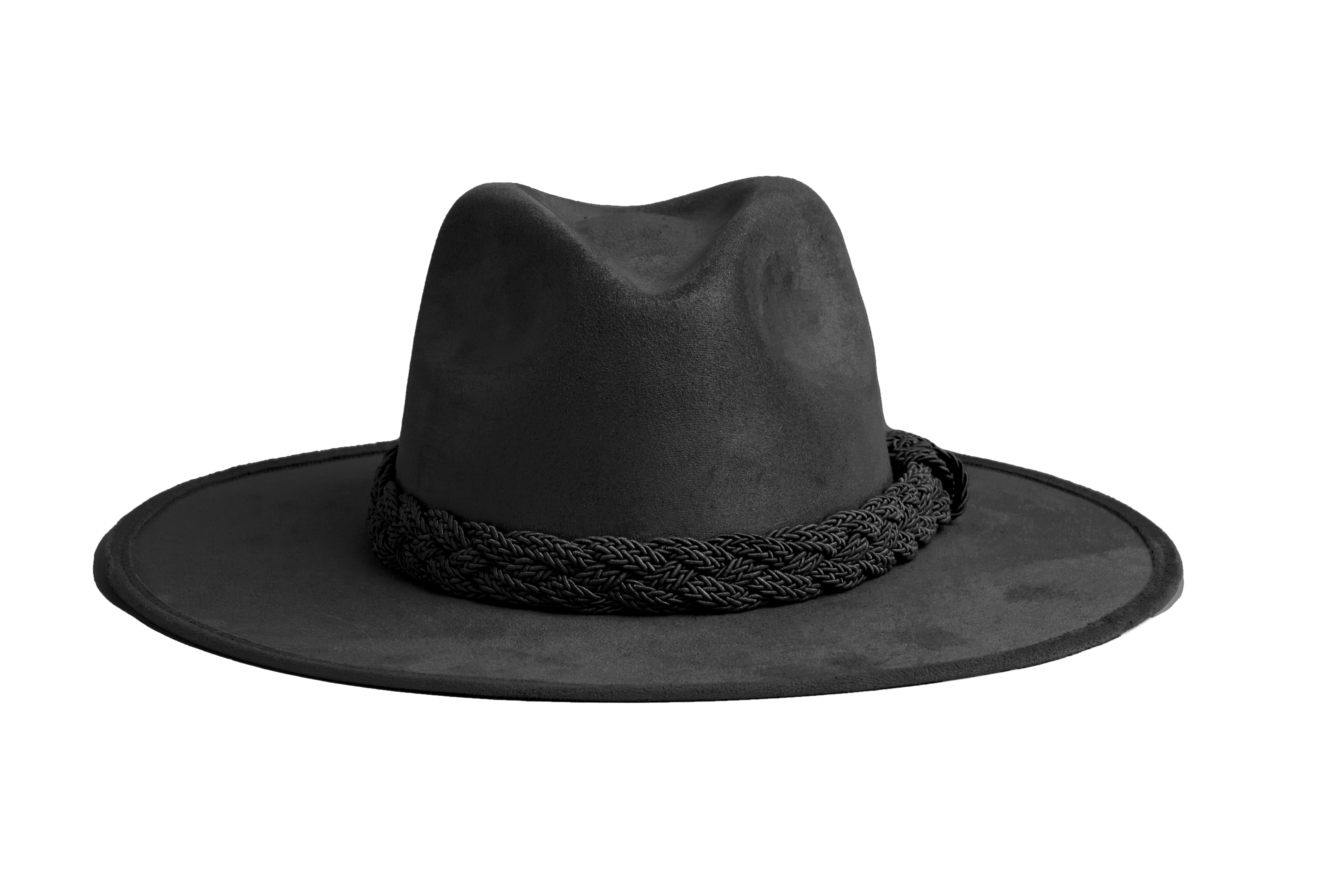 The Margot Fedora – Classic Black Suede Hat | ASN Hats