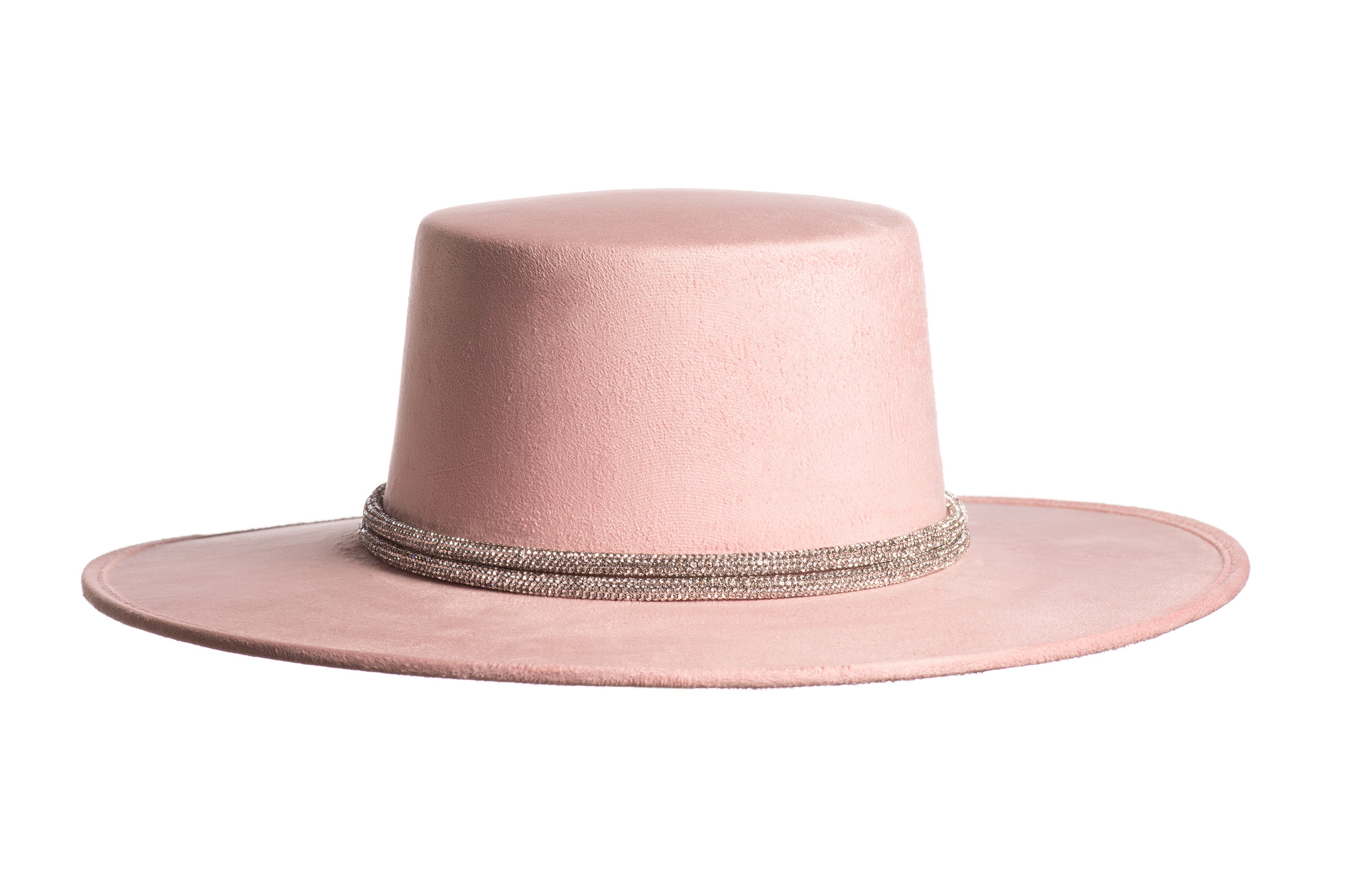 Ace of Hats Blush Pink 100%wool boater hat with velvet band with satin lining KayoPinkBoaterHat3_930e84db-  main image 2